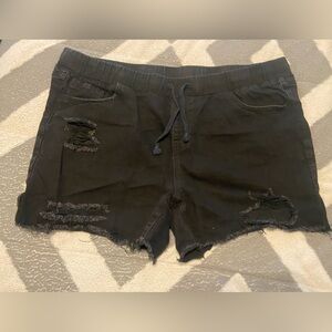 YMI Black Distressed Shorts - 2X